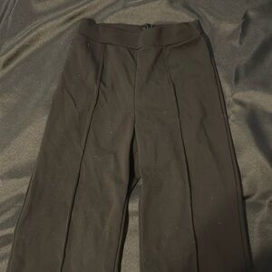 Black, wide leg pants.